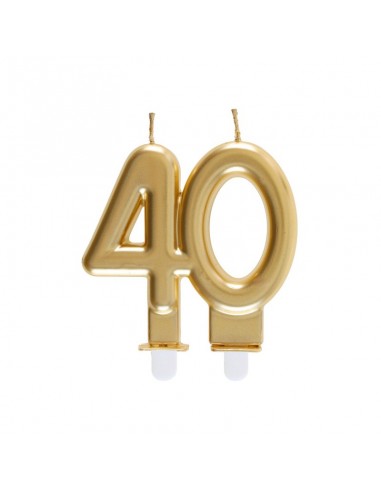 BOUGIE 40 ANS OR ANNIVERSAIRE